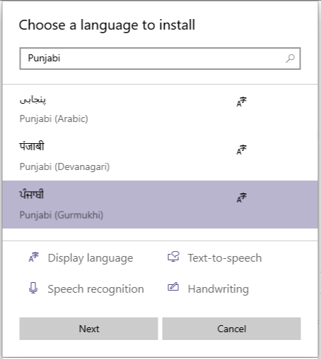 Punjabi windows.